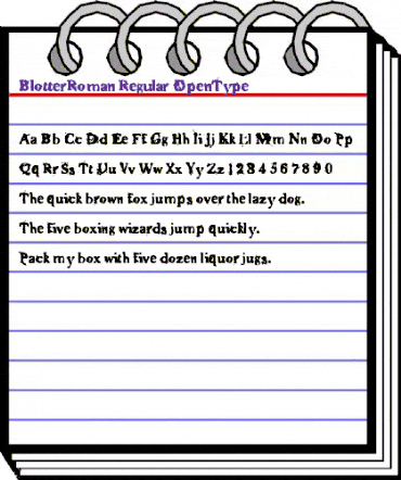 BlotterRoman Regular animated font preview