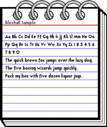 Bloxhall Sample Regular animated font preview