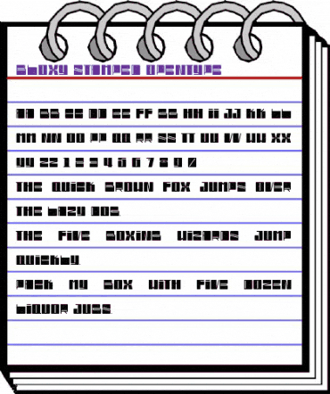 Bloxy Stamped Regular animated font preview
