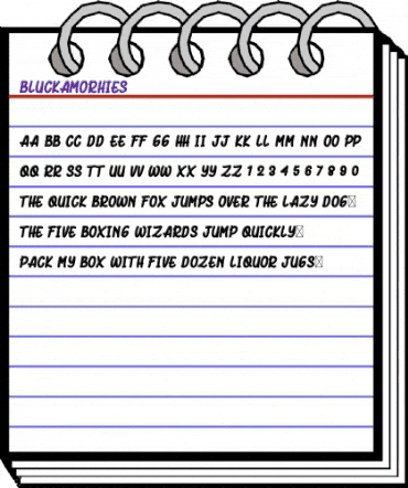 Bluck Amorhies Regular animated font preview Bluck Amorhies Regular animated font preview