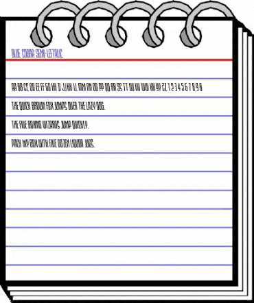 Blue Cobra Semi-Leftalic Regular animated font preview