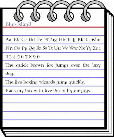 BlueIsland Regular animated font preview