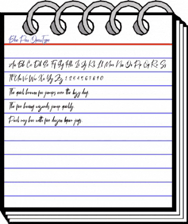 Blue Pen Regular animated font preview Blue Pen Regular animated font preview