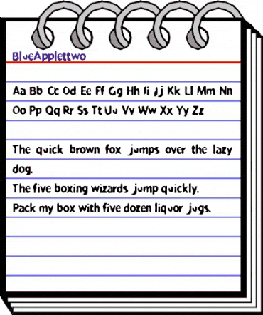BlueApplet Regular animated font preview