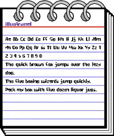 BlueArsenal Medium animated font preview