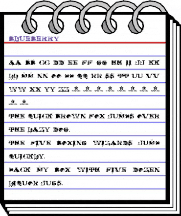 BLUEBERRY Regular animated font preview BLUEBERRY Regular animated font preview