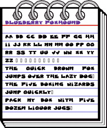 Blueberry Regular animated font preview