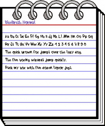 BlueBrush-Normal Regular animated font preview