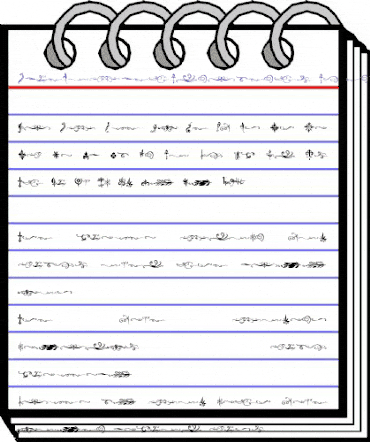 Blue Goblet Ornaments Regular animated font preview