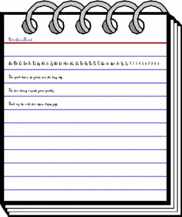 Blue Ocean Brush Regular animated font preview