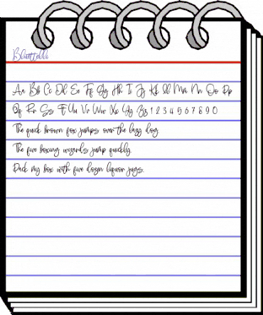 Bluettelli Regular animated font preview