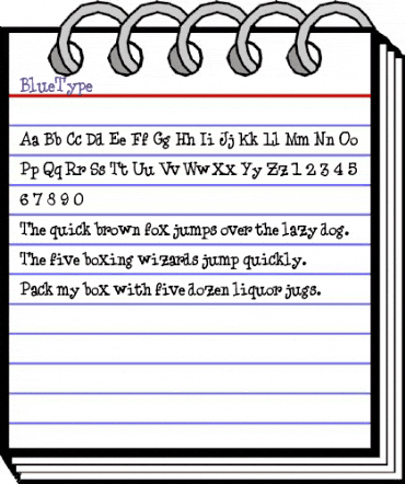 BlueType Regular animated font preview