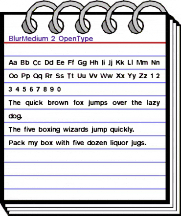 BlurMedium Regular animated font preview