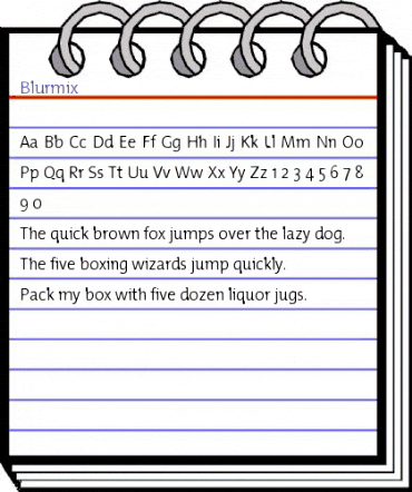 Blurmix Regular animated font preview