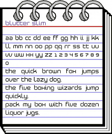 Blutter Slim Regular animated font preview