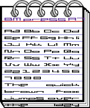 BM press A7 animated font preview