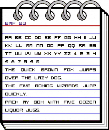 Bmf-00 Regular animated font preview