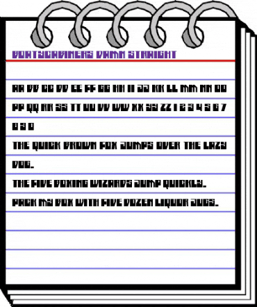 Boatycabiners Damn Straight Regular animated font preview