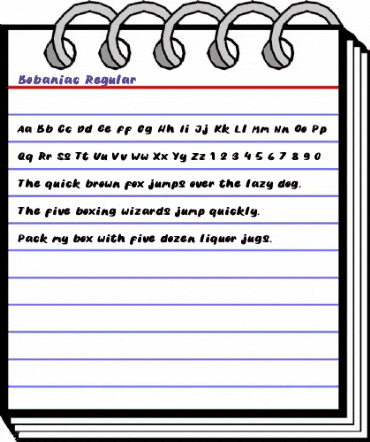 Bobaniac Regular animated font preview