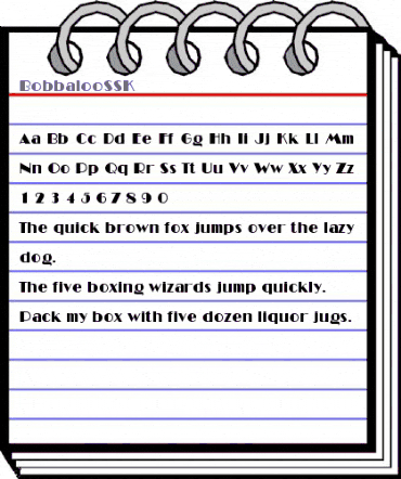 BobbalooSSK Regular animated font preview