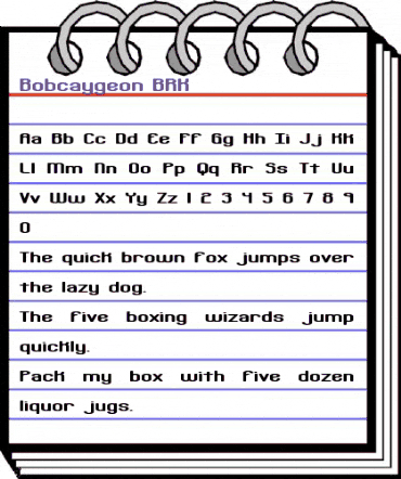 Bobcaygeon (BRK) Normal animated font preview