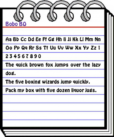 Bobo-BO Regular animated font preview
