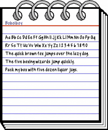 Boboiboy Regular animated font preview