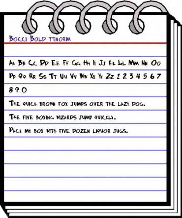 Bocci Bold animated font preview