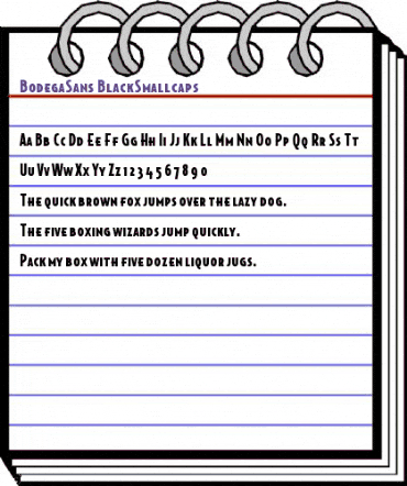 BodegaSansBlackSmallcaps Regular animated font preview