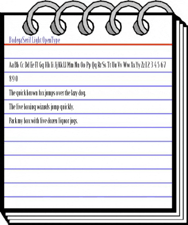 BodegaSerif Light animated font preview