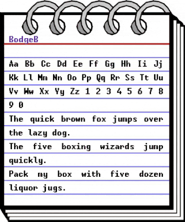 Bodge Bold animated font preview