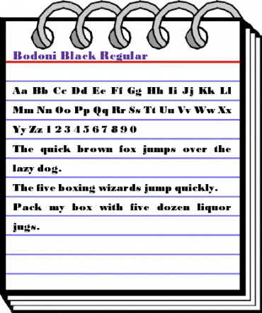 Bodoni-Black Regular animated font preview