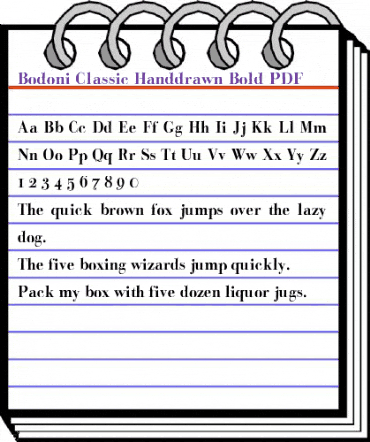 Bodoni Classic Handdrawn Bold animated font preview Bodoni Classic Handdrawn Bold animated font preview