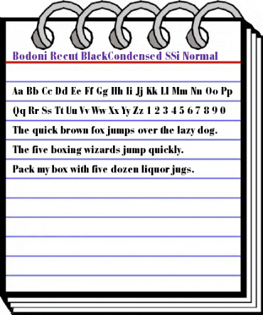 Bodoni Recut BlackCondensed SSi Normal animated font preview