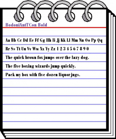 BodoniAntTCon Bold animated font preview