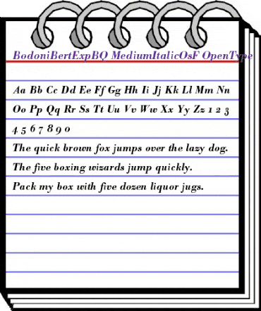 Bodoni Berthold Expert BQ Regular animated font preview