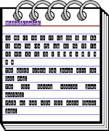 BodoniCameoC Regular animated font preview