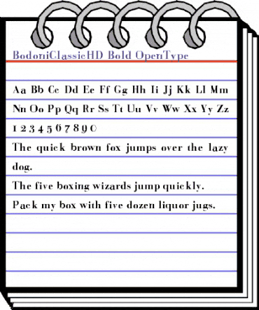BodoniClassicHD Bold animated font preview