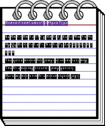 BodoniCondCameoC Regular animated font preview