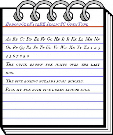 Bodoni Old Face BE ItalicSC animated font preview Bodoni Old Face BE ItalicSC animated font preview