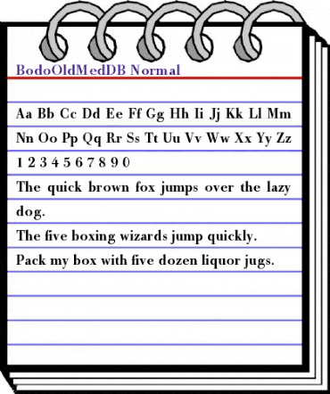 BodoOldMedDB Normal animated font preview