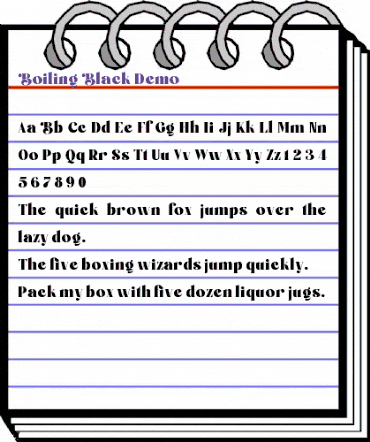 Boiling Demo Black animated font preview