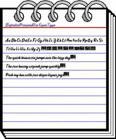 Bojimtes Personal Use animated font preview