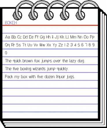 BOKEH Regular animated font preview
