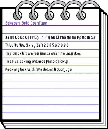 Bokeseni Bold animated font preview