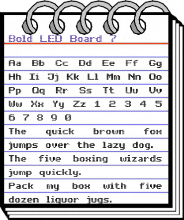 Bold LED Board-7 Regular animated font preview Bold LED Board-7 Regular animated font preview