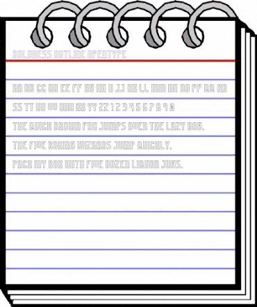 Boldness Outline animated font preview