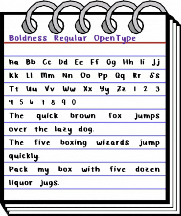 Boldness Regular animated font preview