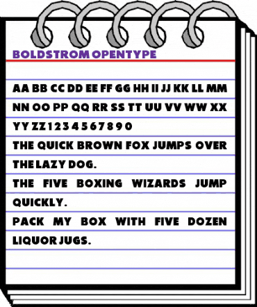 Boldstrom Normal animated font preview