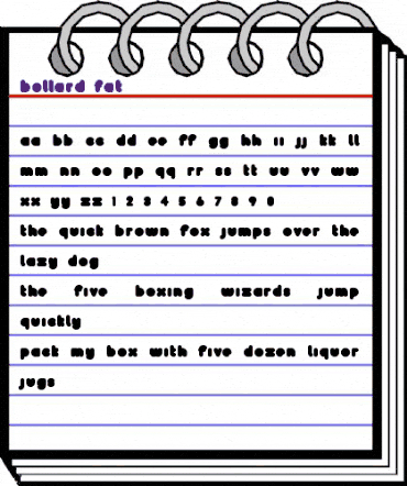 Bollard Fat animated font preview